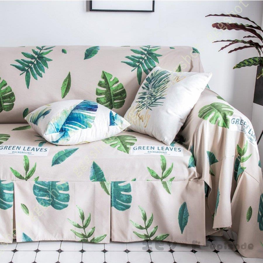 ソファタオル マルチカバー ソファーカバー 北欧 ブランケット 1 肘付き 4人掛け 3 ストライプ 多機能 かけるだけ 2 植物柄 滑り止め 4人掛け雑貨 