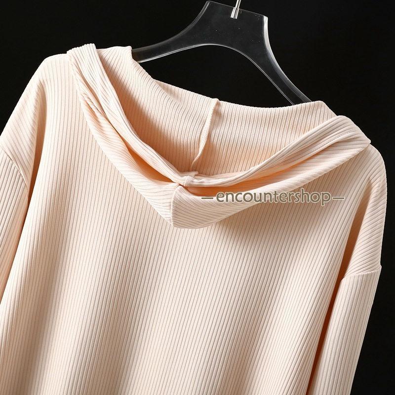 レディース 長袖 プルオーバー トップス 羽織 フード付き 春秋 カジュアル おしゃれ 薄手 ゆったり 体型カバー UVカット 