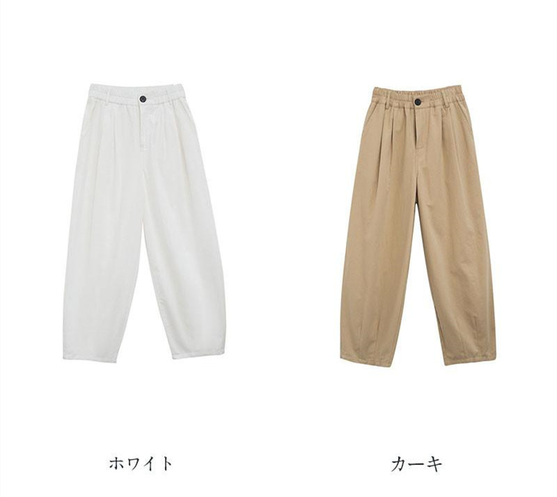 チノパン ワイドパンツ テーパードパンツ レディース ウエストゴム ズボン ロング 体型カバー ボゆったり イージーパンツ ガウチョ 春夏 