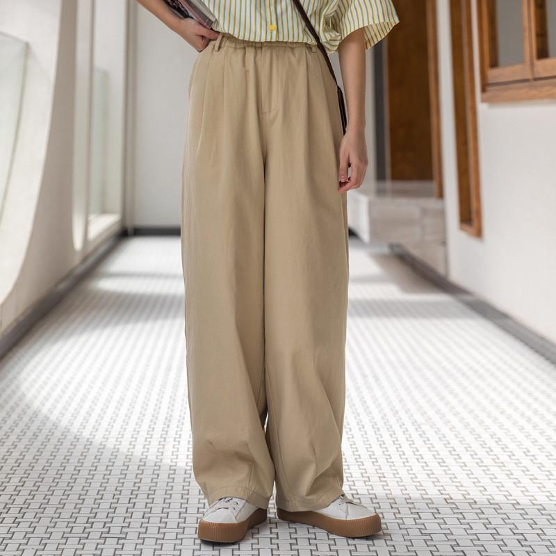 チノパン ワイドパンツ テーパードパンツ レディース ウエストゴム ズボン ロング 体型カバー ボゆったり イージーパンツ ガウチョ 春夏 