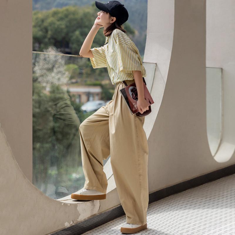 チノパン ワイドパンツ テーパードパンツ レディース ウエストゴム ズボン ロング 体型カバー ボゆったり イージーパンツ ガウチョ 春夏 
