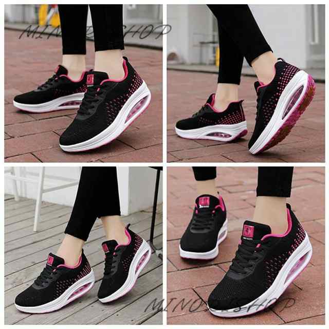 厚底スニーカー レディース ダイエットナース姿勢矯正 厚底 船型底 5CM 看護師 ウォーキング作業靴 婦人靴 