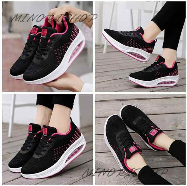 厚底スニーカー レディース ダイエットナース姿勢矯正 厚底 船型底 5CM 看護師 ウォーキング作業靴 婦人靴 