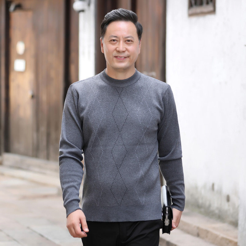 ニット セーター メンズ◆クルーネック秋服 冬服 紳士 メンズ ゴルフ クリスマス シニア 敬老の日 誕生日 プレゼント ギフト シニアファッション 