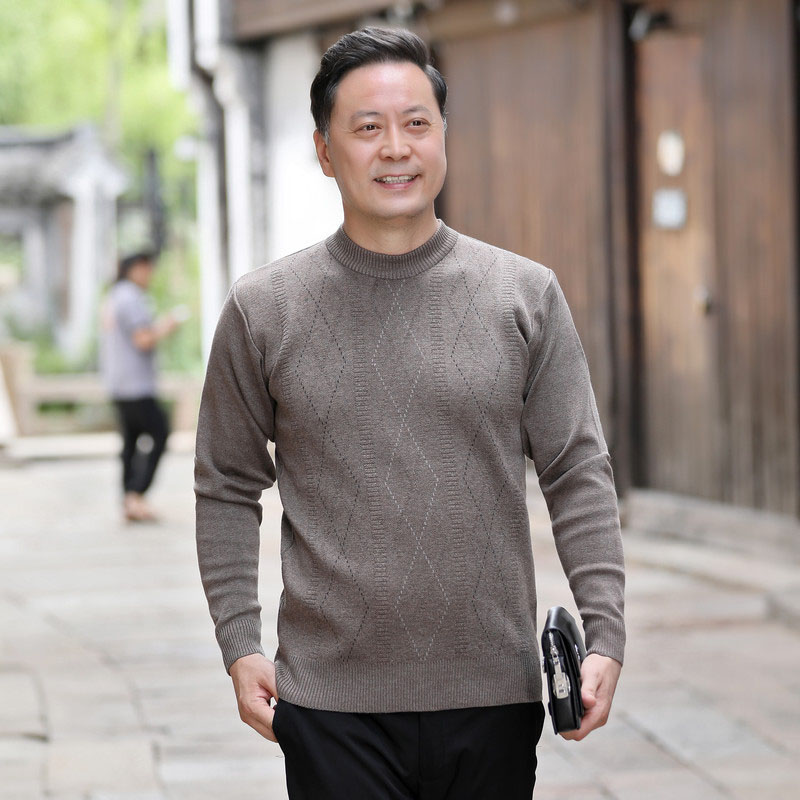 ニット セーター メンズ◆クルーネック秋服 冬服 紳士 メンズ ゴルフ クリスマス シニア 敬老の日 誕生日 プレゼント ギフト シニアファッション 