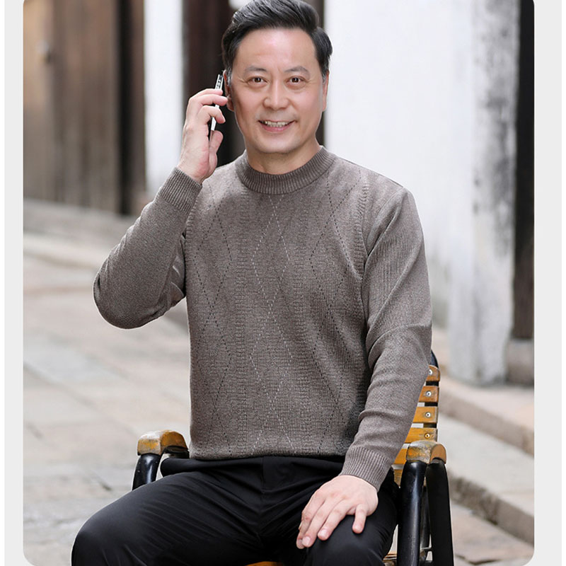 ニット セーター メンズ◆クルーネック秋服 冬服 紳士 メンズ ゴルフ クリスマス シニア 敬老の日 誕生日 プレゼント ギフト シニアファッション 