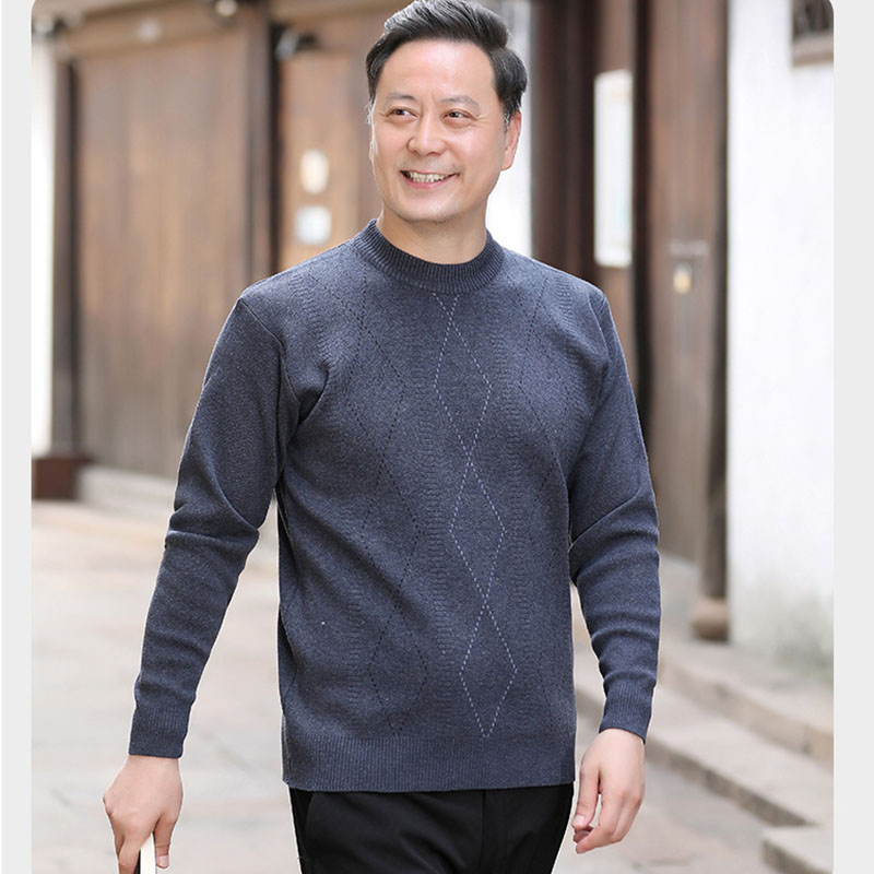 ニット セーター メンズ◆クルーネック秋服 冬服 紳士 メンズ ゴルフ クリスマス シニア 敬老の日 誕生日 プレゼント ギフト シニアファッション 