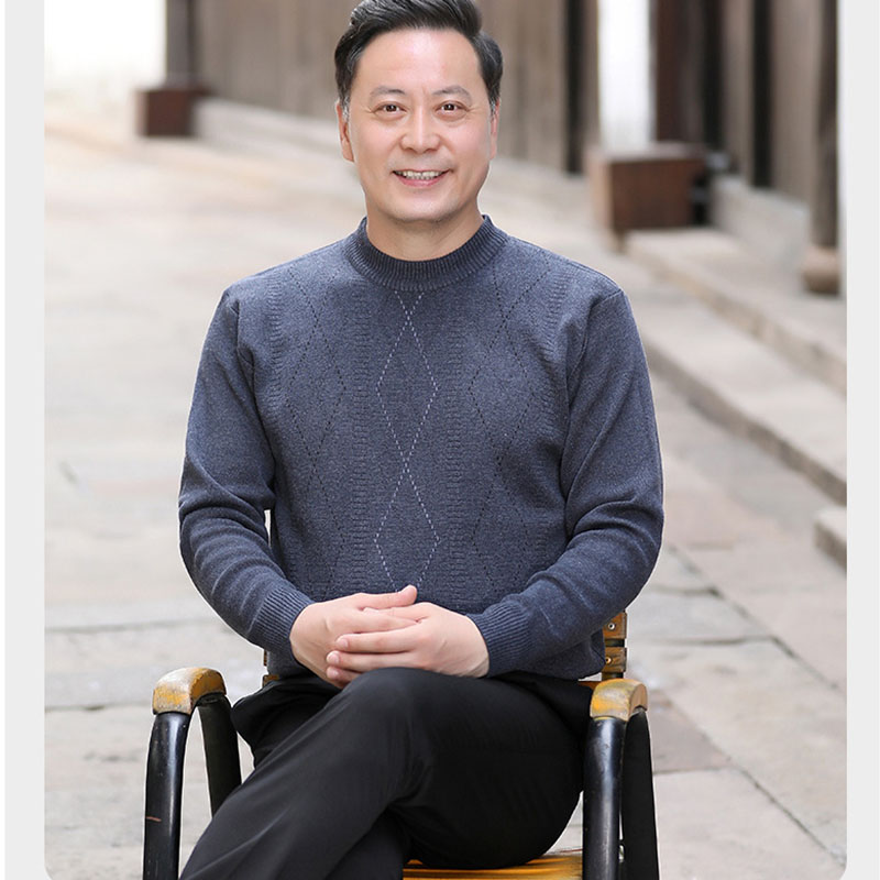 ニット セーター メンズ◆クルーネック秋服 冬服 紳士 メンズ ゴルフ クリスマス シニア 敬老の日 誕生日 プレゼント ギフト シニアファッション 