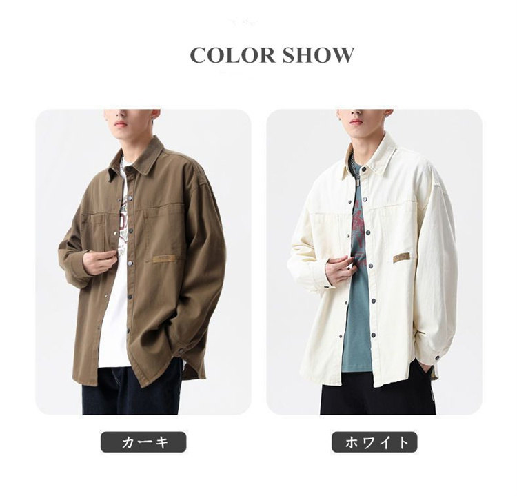 大きいサイズ シャツ トップス メンズ カーゴシャツ 長袖シャツ 開襟シャツ ワークシャツ 秋服 ゆったり ミリタリーシャツ 大きいサイズ カジュアルシャツ 