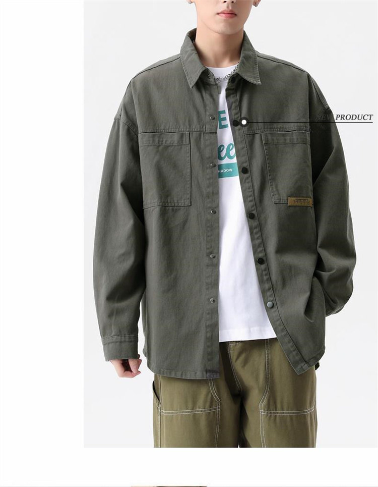 大きいサイズ シャツ トップス メンズ カーゴシャツ 長袖シャツ 開襟シャツ ワークシャツ 秋服 ゆったり ミリタリーシャツ 大きいサイズ カジュアルシャツ 