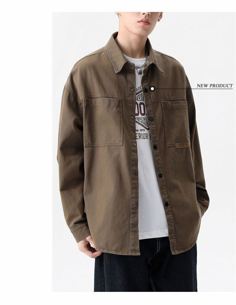 大きいサイズ シャツ トップス メンズ カーゴシャツ 長袖シャツ 開襟シャツ ワークシャツ 秋服 ゆったり ミリタリーシャツ 大きいサイズ カジュアルシャツ 