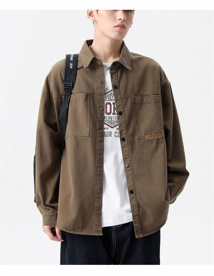 大きいサイズ シャツ トップス メンズ カーゴシャツ 長袖シャツ 開襟シャツ ワークシャツ 秋服 ゆったり ミリタリーシャツ 大きいサイズ カジュアルシャツ 