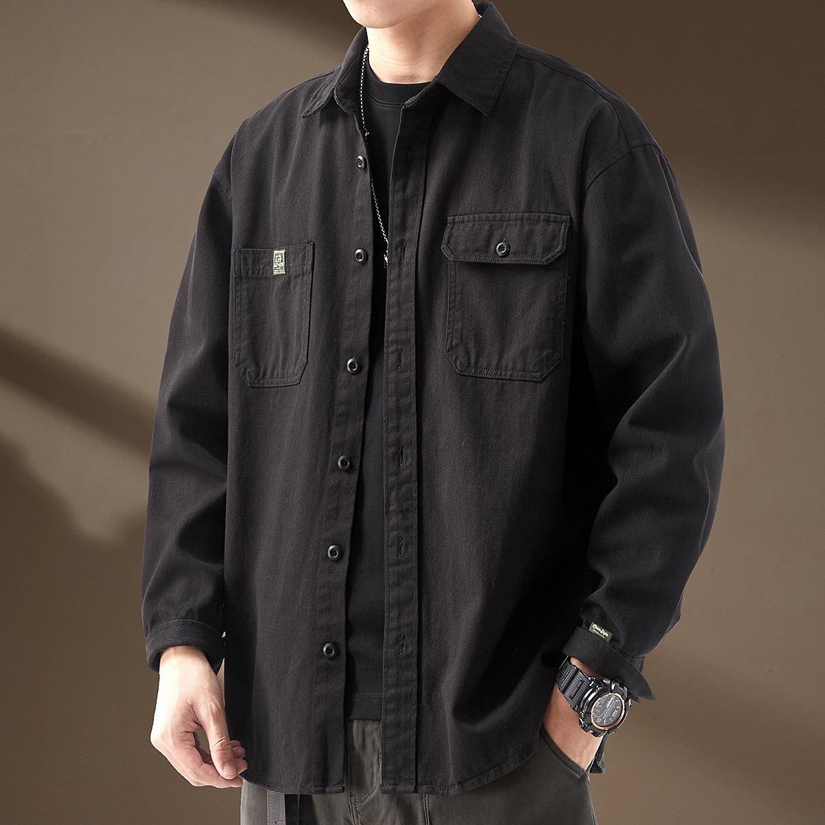 カジュアルシャツ カーゴシャツ 長袖シャツ メンズ シャツ 春秋 前開き 通勤 ワークシャツ 大きいサイズ ボタンダウンシャツ おしゃれ トップス 通学 ゆったり 