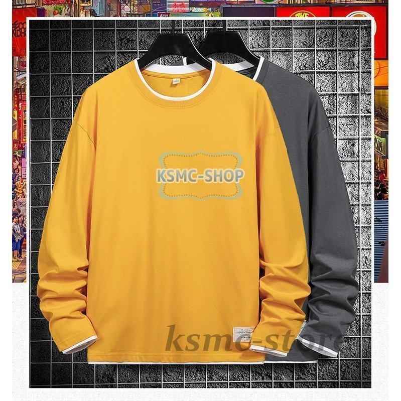 ロングTシャツ メンズ レデイース 長袖 Tシャツ 白 大きいサイズ メンズファッション 長袖Tシャツ 男女兼用 コットン 