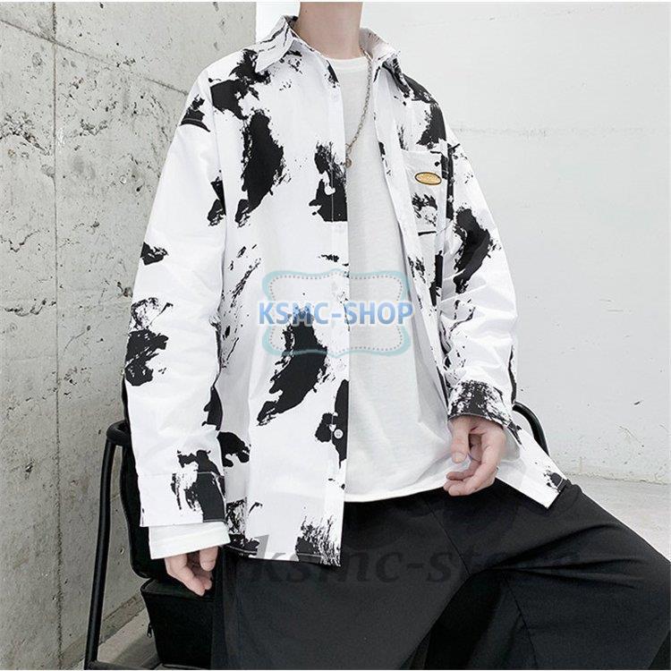 長袖シャツ メンズ 花柄 カジュアルシャツ シャツ 長袖 アロハシャツ 開襟シャツ 花柄シャツ カジュアル おしゃれ 春秋 