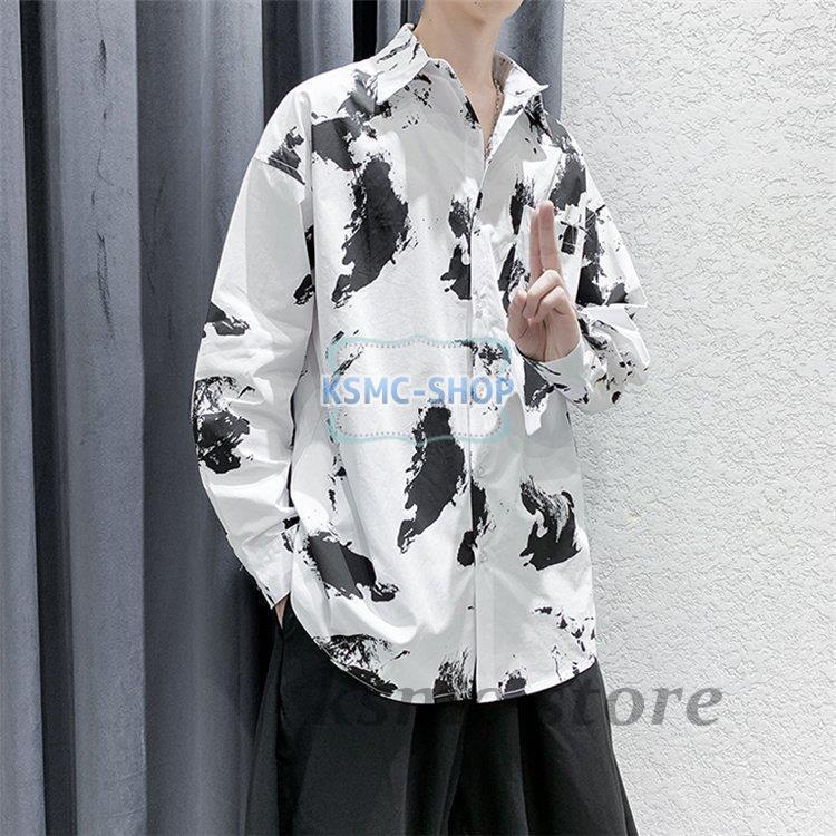 長袖シャツ メンズ 花柄 カジュアルシャツ シャツ 長袖 アロハシャツ 開襟シャツ 花柄シャツ カジュアル おしゃれ 春秋 