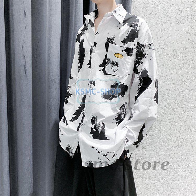 長袖シャツ メンズ 花柄 カジュアルシャツ シャツ 長袖 アロハシャツ 開襟シャツ 花柄シャツ カジュアル おしゃれ 春秋 