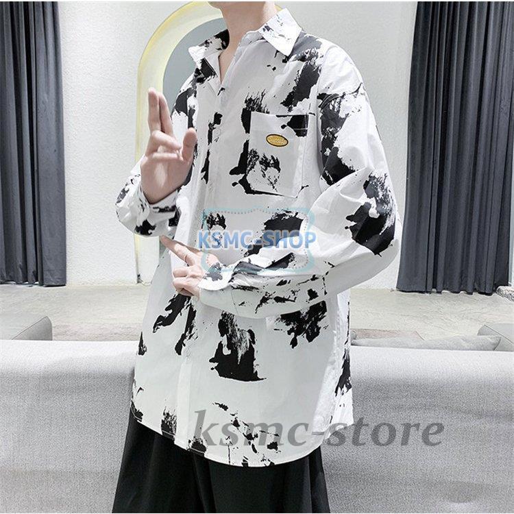 長袖シャツ メンズ 花柄 カジュアルシャツ シャツ 長袖 アロハシャツ 開襟シャツ 花柄シャツ カジュアル おしゃれ 春秋 