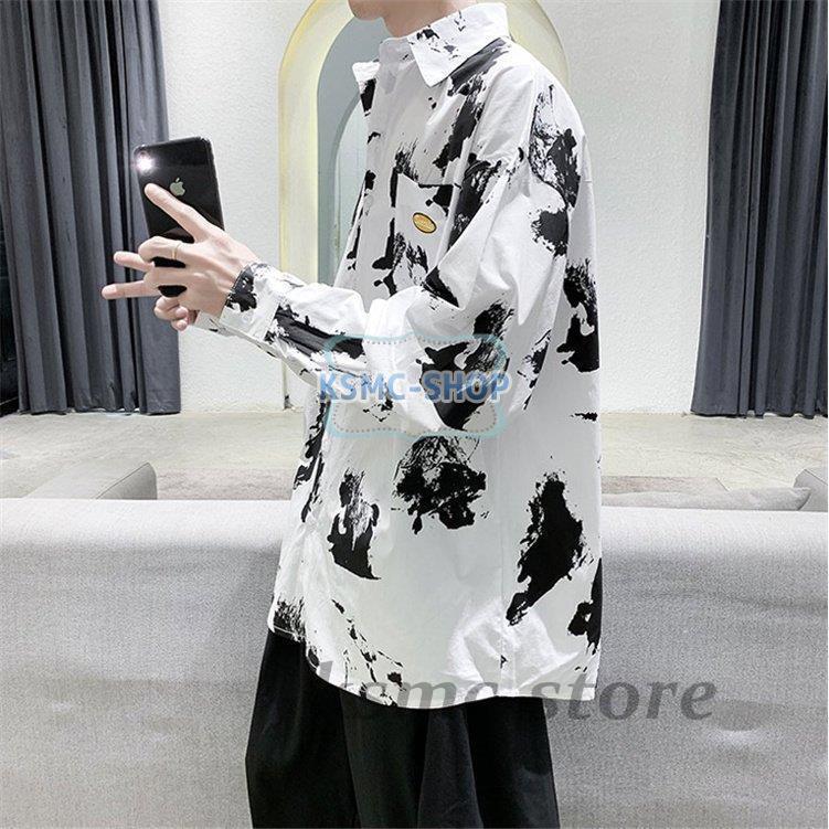 長袖シャツ メンズ 花柄 カジュアルシャツ シャツ 長袖 アロハシャツ 開襟シャツ 花柄シャツ カジュアル おしゃれ 春秋 