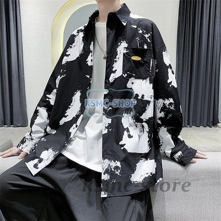 長袖シャツ メンズ 花柄 カジュアルシャツ シャツ 長袖 アロハシャツ 開襟シャツ 花柄シャツ カジュアル おしゃれ 春秋 