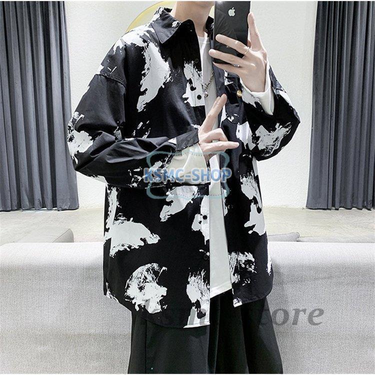 長袖シャツ メンズ 花柄 カジュアルシャツ シャツ 長袖 アロハシャツ 開襟シャツ 花柄シャツ カジュアル おしゃれ 春秋 