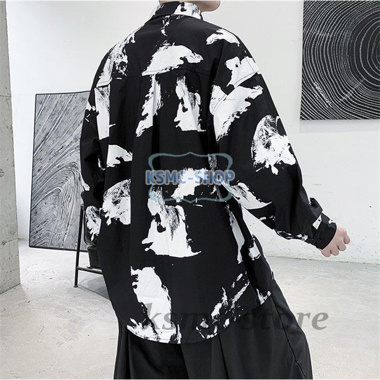 長袖シャツ メンズ 花柄 カジュアルシャツ シャツ 長袖 アロハシャツ 開襟シャツ 花柄シャツ カジュアル おしゃれ 春秋 