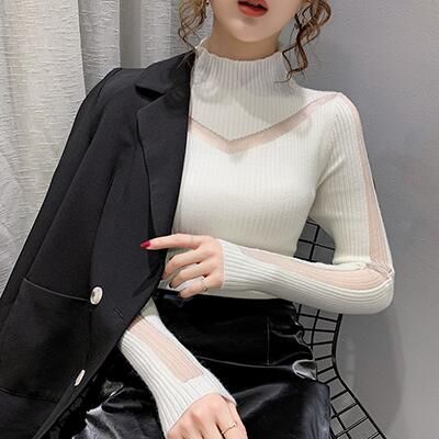 セーター トップス レディース カジュアル 袖あり 長袖 シンプル フェミニン タートルネック おしゃれ アプリ 高見え 可愛い きれいめ ブラック ハイネック 黒 