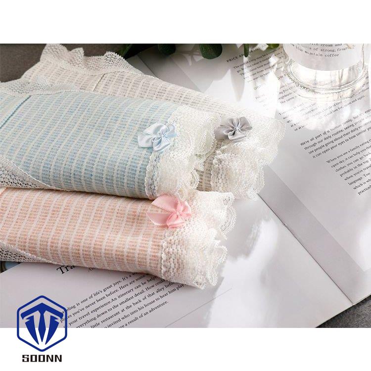 レディースショーツ スタンダード パンツ パンティー 単品 ノーマル 女性下着 おしゃれ レース ランジェ通気性 インナー ボーダー柄 リボン 