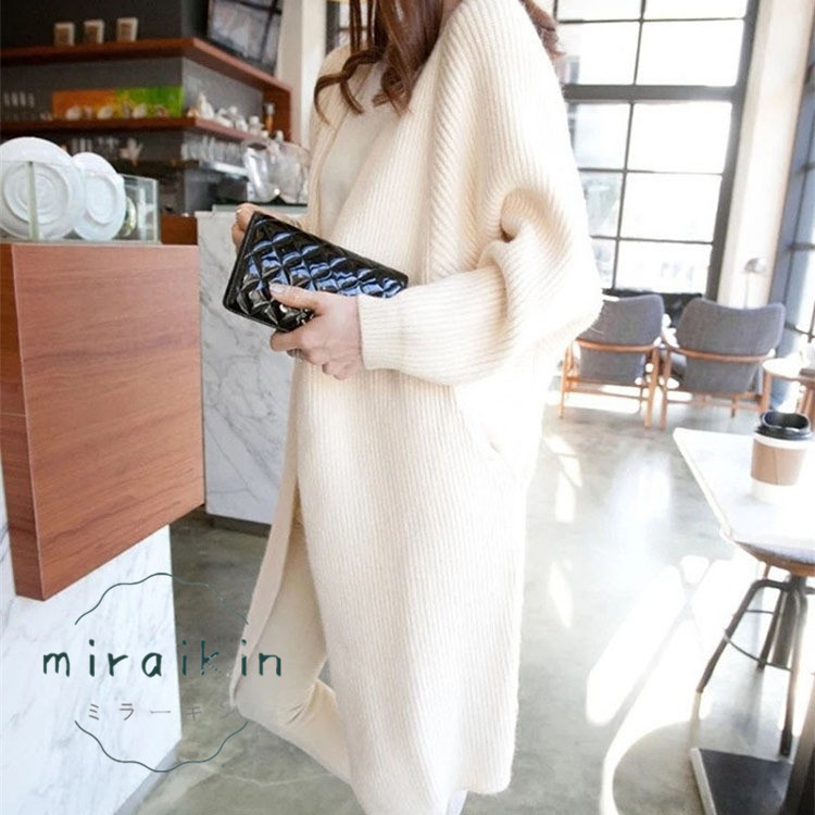 ニット コーディガン カーディガン ロング レディース 春 アウター 冬 ドロップショルダー 30代 きれいめ ドルマンスリーブ 長袖 可愛い ゆったり 20代 秋 40代 