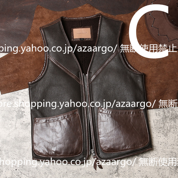 レザーベスト メンズ ラムレザー ベスト 。 羊革 高級レザー バイク用ベスト カジュアル フォーマル 通勤 大きいサイズ チョッキ ジレベスト 
