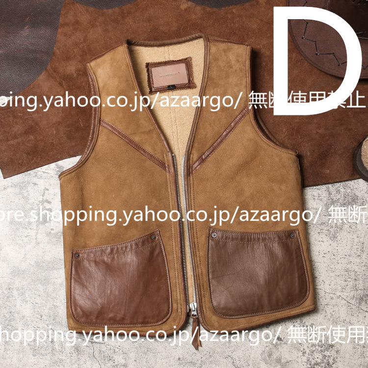 レザーベスト メンズ ラムレザー ベスト 。 羊革 高級レザー バイク用ベスト カジュアル フォーマル 通勤 大きいサイズ チョッキ ジレベスト 