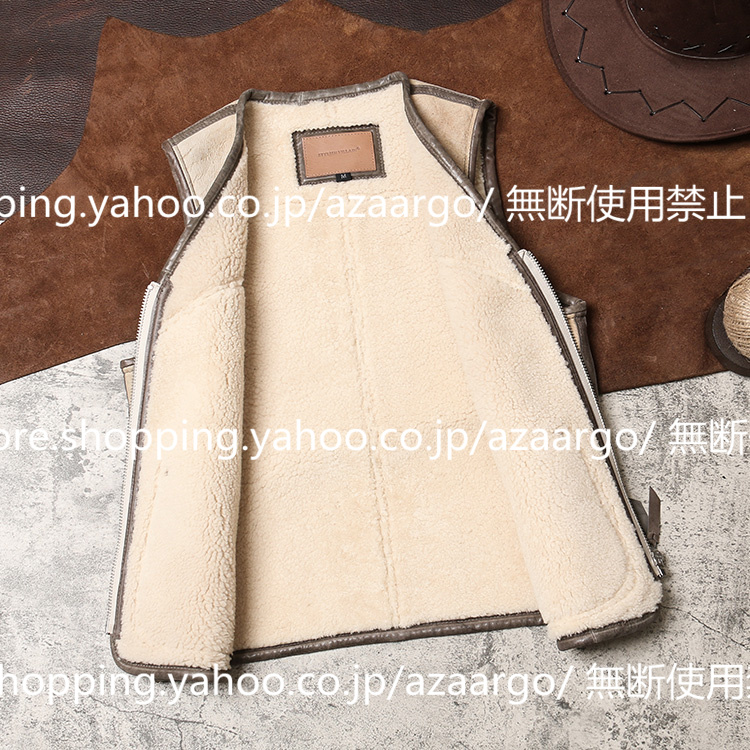 レザーベスト メンズ ラムレザー ベスト 。 羊革 高級レザー バイク用ベスト カジュアル フォーマル 通勤 大きいサイズ チョッキ ジレベスト 