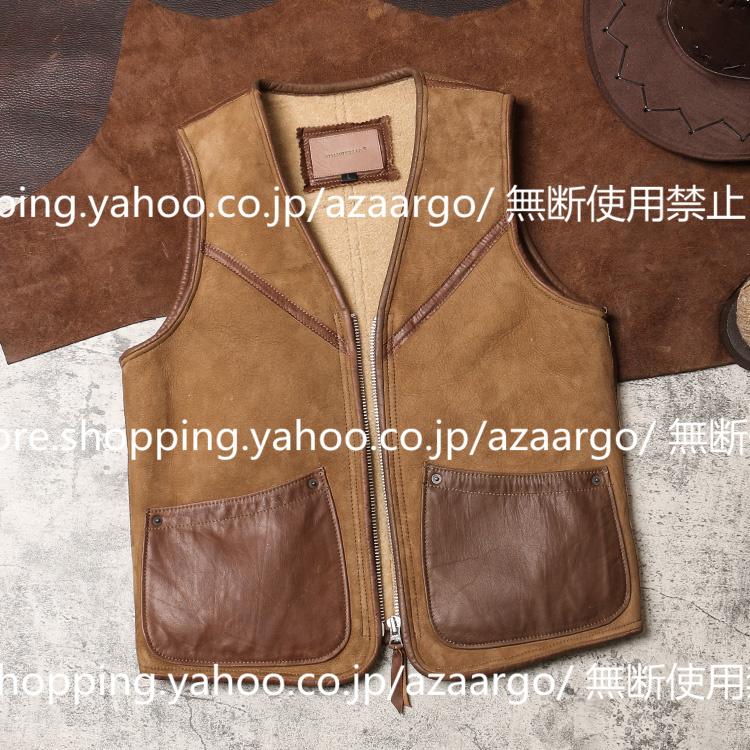 レザーベスト メンズ ラムレザー ベスト 。 羊革 高級レザー バイク用ベスト カジュアル フォーマル 通勤 大きいサイズ チョッキ ジレベスト 