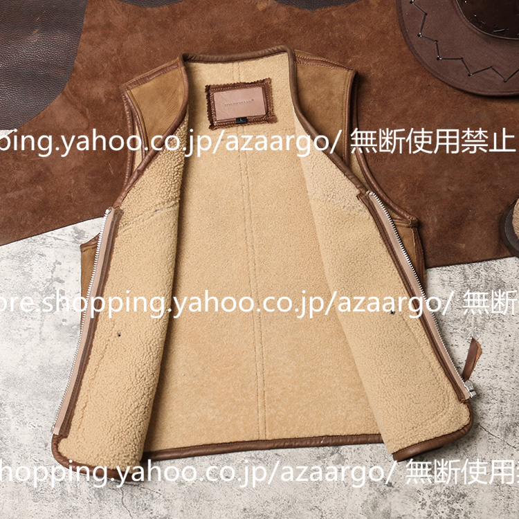 レザーベスト メンズ ラムレザー ベスト 。 羊革 高級レザー バイク用ベスト カジュアル フォーマル 通勤 大きいサイズ チョッキ ジレベスト 