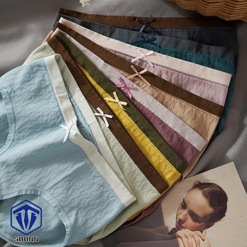 ショーツ スタンダード レディース 女性 下着 リボン カラバリ豊富 マスタード ピンク 伸縮性 インナー グレー 通気性 カーキ ブルー グリーン 