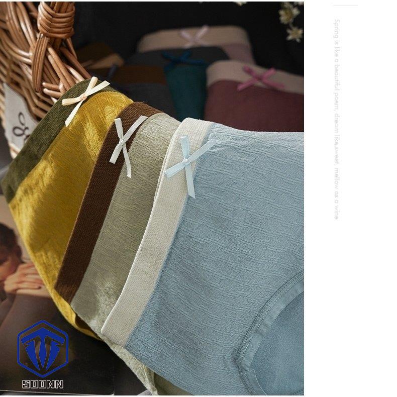 ショーツ スタンダード レディース 女性 下着 リボン カラバリ豊富 マスタード ピンク 伸縮性 インナー グレー 通気性 カーキ ブルー グリーン 