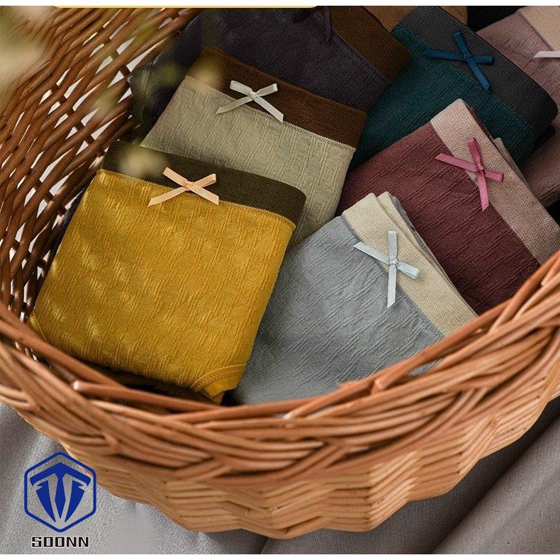 ショーツ スタンダード レディース 女性 下着 リボン カラバリ豊富 マスタード ピンク 伸縮性 インナー グレー 通気性 カーキ ブルー グリーン 