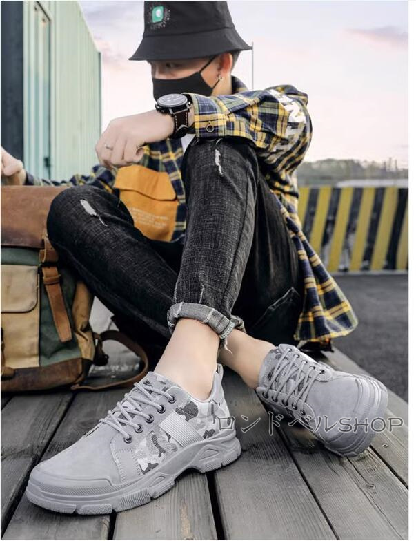 ローカット スニーカー メンズ 作業靴 ワークレースアップ 厚底スニーカー 通勤靴 ウォーキングカジュアルシューズ防水 おしゃれ 