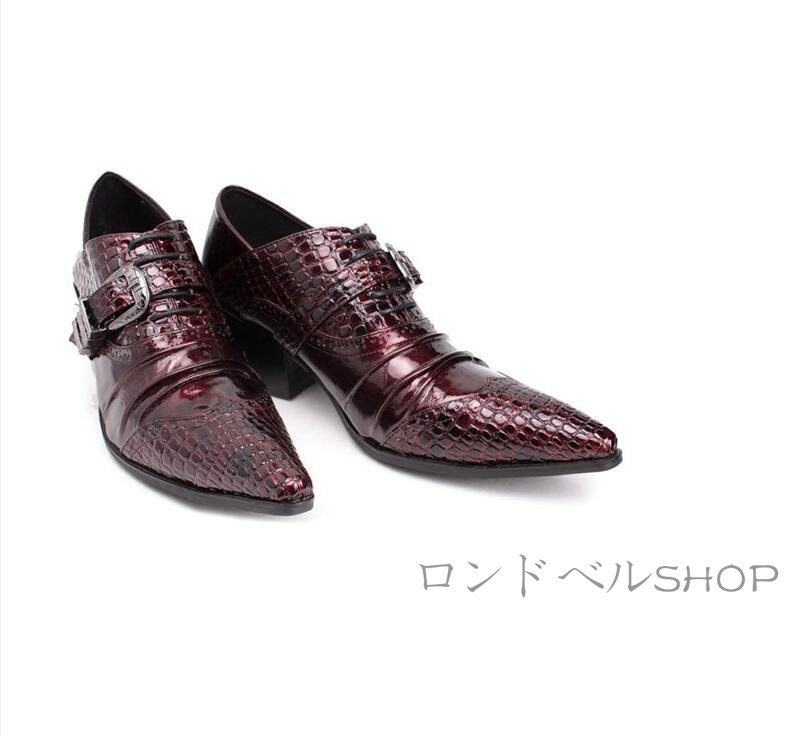 新作 メンズ ビジネスロングストレートチップ ヒール6.8CM 身長UP 。 脚長 美脚 大きいサイズ 紳士靴 革靴 お兄系 フォーマル ビジネス 