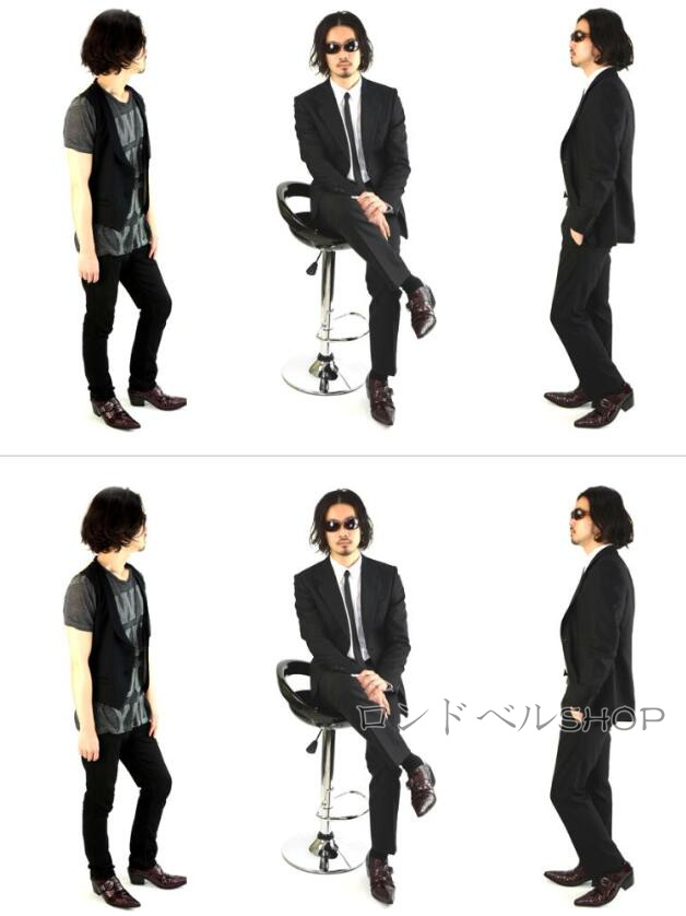 新作 メンズ ビジネスロングストレートチップ ヒール6.8CM 身長UP 。 脚長 美脚 大きいサイズ 紳士靴 革靴 お兄系 フォーマル ビジネス 