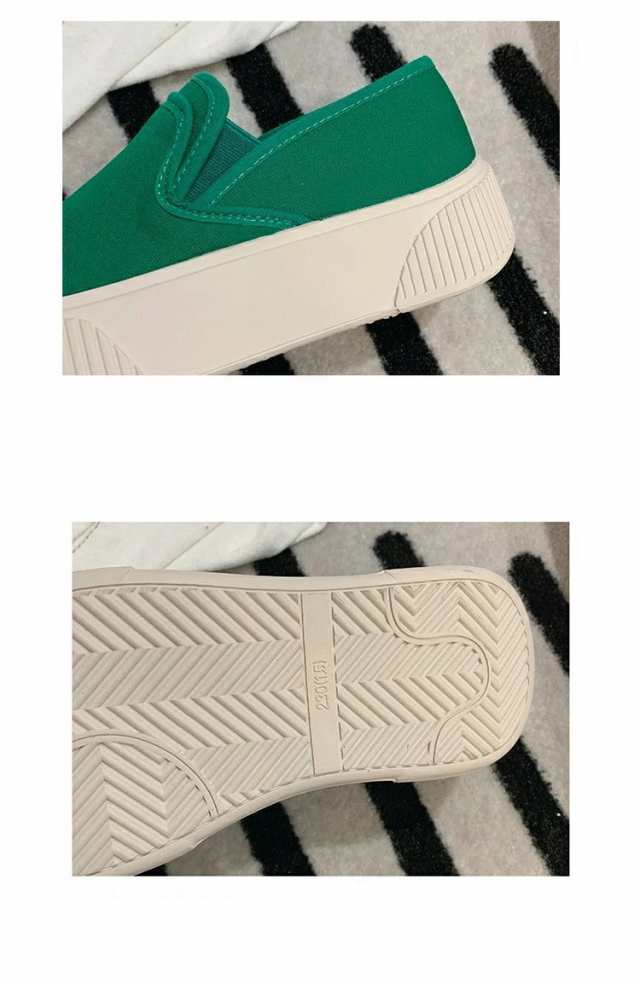 スニーカー レディース 厚底スニーカー スリッポン 疲れない 靴 キャンカジュアル 大人 フラット歩きやすい 