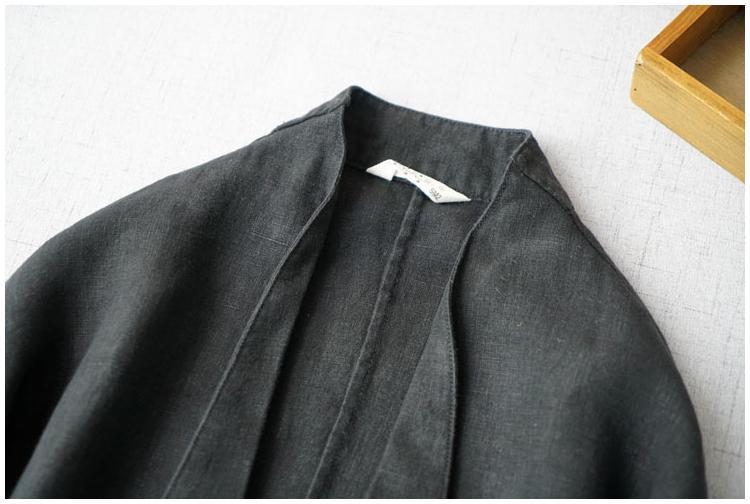 リネンジャケット スーツジャケット レディース 羽織り 上着 ライトアウター ノーテーラードジャケット ゆったり 無地 体型カバー 春秋 