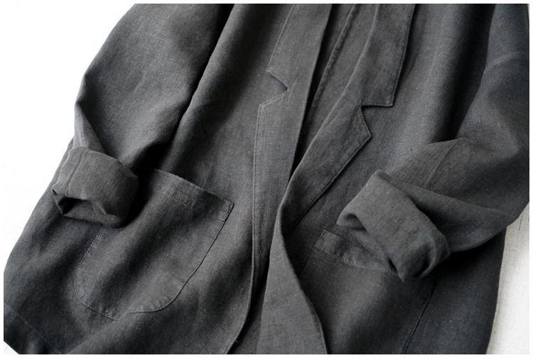 リネンジャケット スーツジャケット レディース 羽織り 上着 ライトアウター ノーテーラードジャケット ゆったり 無地 体型カバー 春秋 