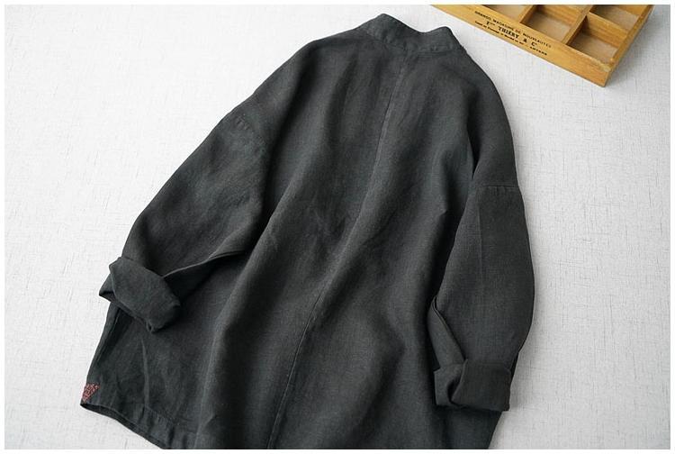 リネンジャケット スーツジャケット レディース 羽織り 上着 ライトアウター ノーテーラードジャケット ゆったり 無地 体型カバー 春秋 