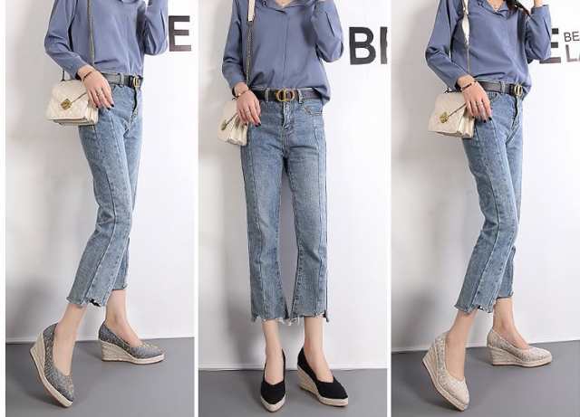 ウェッジヒール パンプス 厚底 パンプス ハイヒール レディース 8CMヒール 美脚 疲れにくい 靴 軽量 キラキラ 脚長 