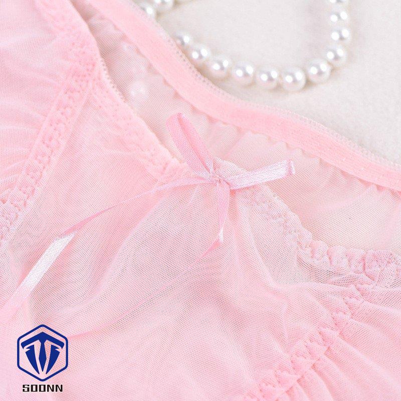 スタンダードショーツ シースルー パンツ パンティー レディース リボン インナー 女性下着 ランジ メロウフリル メッシュ フリル 透け感 