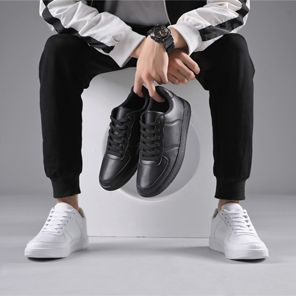 ウォーキングスニーカー シークレットメンズ 靴カジュアル ローカット レースアップ PU革靴 通気性 おしゃれ ランニング紳士靴 