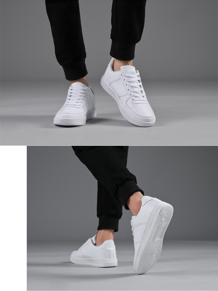ウォーキングスニーカー シークレットメンズ 靴カジュアル ローカット レースアップ PU革靴 通気性 おしゃれ ランニング紳士靴 