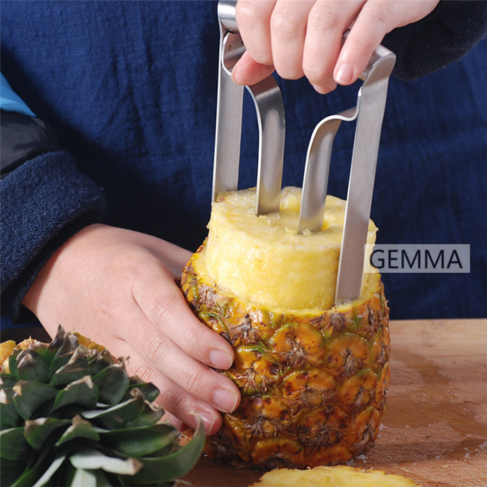 パイナップルカッター ステンレス パイナップルスライ皮むき器 果物 皮剥き機 便利小物  