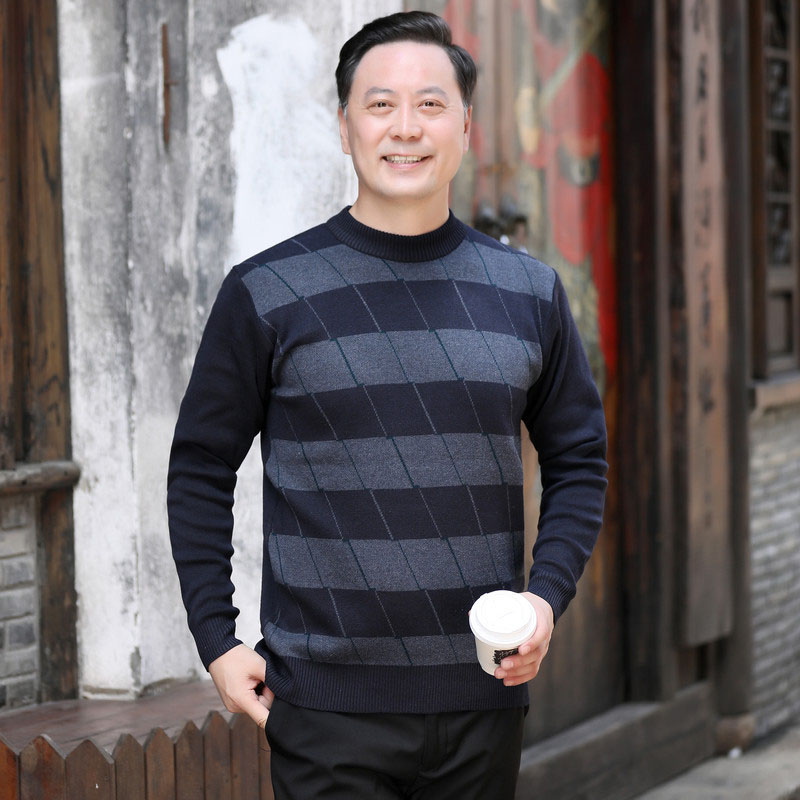 ニット セーター メンズ◆クルーネック秋服 冬服 紳士 メンズ シニア 敬老の日 誕生日 シニアファッション クリスマス ゴルフ ギフト プレゼント 